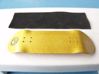 wooden fingerboard skateboard Gator Yellow toy tech finger board deck