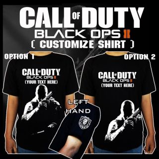 COD Call Of Duty BLACK OPS 2 II Xbox360 PS3 PC Black t shirt tee