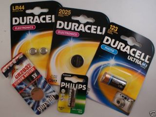 Batteries for camaras; calculators, games, watches