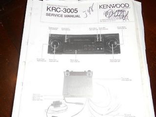 Kenwood KRC 3005 SHAFTED CAR STEREO CASSETTE Original SERVICE Repair