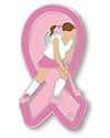 Breast Cancer Awareness Girls Field Hockey Player Pin