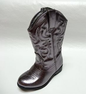 Candies Girls Toddler Pewter Cowboy Western Boots 6 7 8 NEW