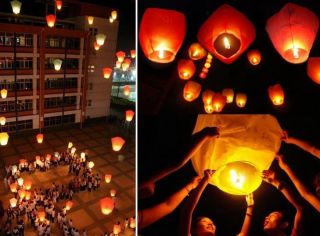 UFO Candle Fire Balloon CHINESE SKY LANTERN Kong Ming Flying Floating