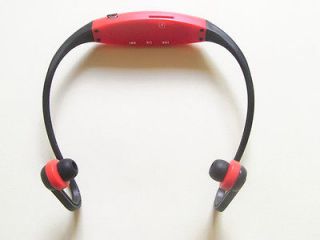 Red Sports  Player TF/MicroSD Card Wireless Headset Earphone FM