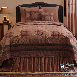 Country Plaid Patchwork Twin Queen Cal King Size Quilt Bedding Set