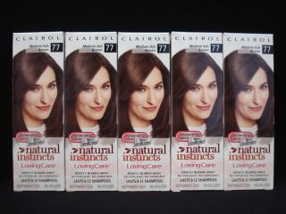 CLAIROL Natural Instincts Loving Care Hair Color Medium Ash Brown # 77