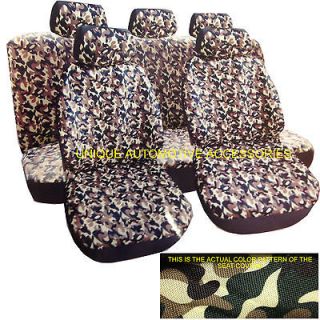 GREEN CAMOUFLAGE HIGH QUALITY CAR TRUCK SEAT COVERS SET SC177GR01