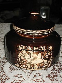 Vintage Rogers West Germany Pottery Tobacco Keeper Humidor Excellent