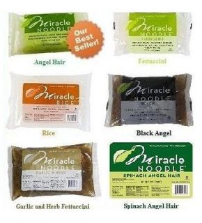 oz Miracle Noodle Angel Hair, Fettuccini, and/or Rice   Pack of