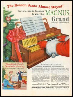 1959 vintage ad for Magnus Grand Electric Organ