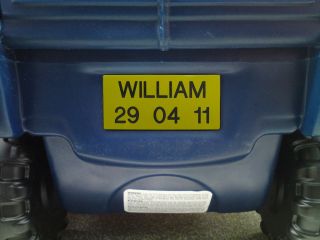 REAR NUMBER PLATES TO FIT LITTLE TIKES 4 X 4 TRUCK original