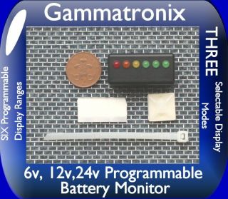 6v 12v 24v LED battery monitor level meter indicator C