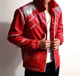 Michael Jackson Beat It Jacket with 26 Zippers MJ Costume replica