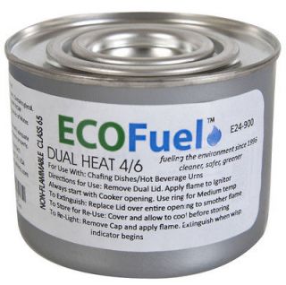 EcoFuel Dual Heat Bio Fuel Can Chafing Ventless Fireplace Firepot