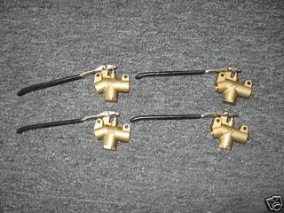 Carpet Cleaning Brass Wand Angle Valves, Set of 4