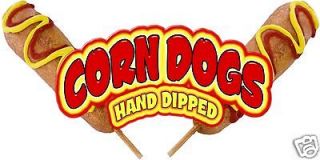 Corn Dogs Hand Dipped Decal 14 Concession Food Truck Trailer Vinyl