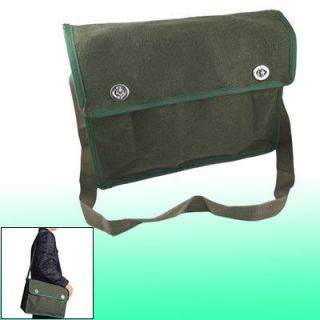 Nylon Strap 2 Pockets Electrician Canvas Bag Tool Holder Army Green