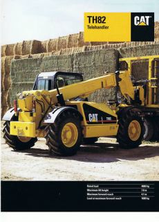 Caterpillar TH82 Telehandler spec Construction brochure 2000