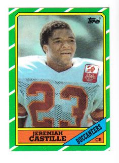 1986 TOPPS CARD # 382 JEREMIAH CASTILLE CB BUCCANEERS