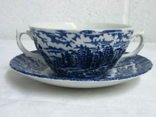 HOSTESS TABLEWARE  COUNTRY CASTLES  SOUP CUP & STAND