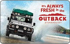 Outback Steakhouse Gift Card $25   $50