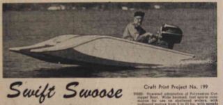 10 Tunnel Hull SWIFT SWOOSE Catamaran 1954 HowTo build PLANS Boat