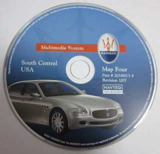 2006 2007 2008 Maserati Quattroporte Navigation CD Map 4 South Central