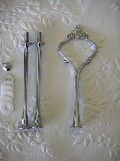 Handle / Fitting 3 Tier Silver Crown Centre Hardware for Tea Party
