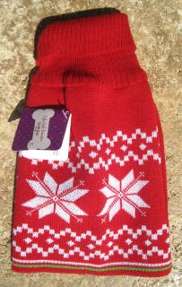 UGLY PET SWEATER ~ FOR DOGS/CATS ~(S, M) ~ CHRISTMAS SNOWFLAKE HOLLY