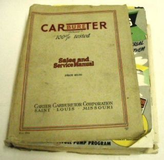 Carter 1933   1951 Carburetor Shop Manual