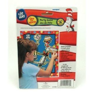 Cat in the Hat Party Game*NEW* Pin the part on Cat in the Hat