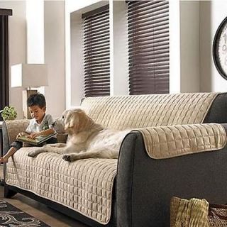 Quilted Sueded Furniture Cover for Couch   Pet Protection and