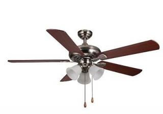 Bay Scottsdale 52 inch Ceiling Fan with Light Kit Brushed Nickel