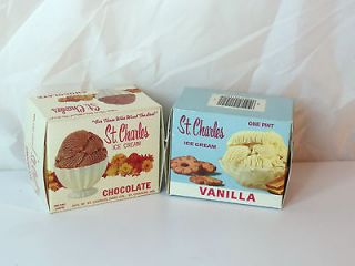 Two 1980s Ice Cream Cardboard Cartons