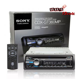 Sony CDX GT360MP In Dash CD//WMA Receiver w/ Front Aux SIRIUS/XM