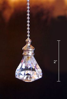 Acrylic Crystal Clear Diamond Ceiling Lighting Fan Pull Chain