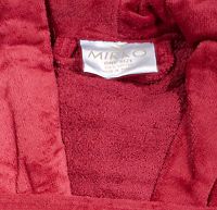 Luxury Adult Shawl RED Terry Velour Cotton Bathrobe for Men Women bath