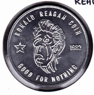 1982 Anti Ronald Reagan Political Coin/Token