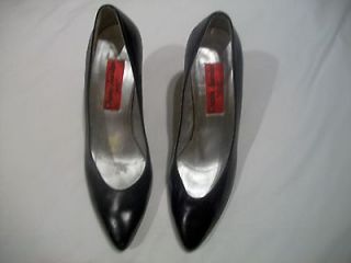CHARLES JOURDAN Ladies Sz 6 M BLACK Leather High Heels Shoes in Exc