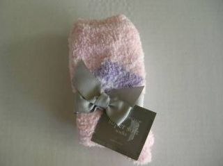 NWTS Ladies CHARTER CLUB Super Soft Chenille Slipper Socks Pink Argyle