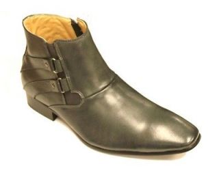Moretti Mens Italian Design Leather Dress Boots Pointy Slip On BM7105