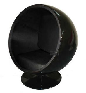 moderntomato globe ball chair   black/black mid century modern retro