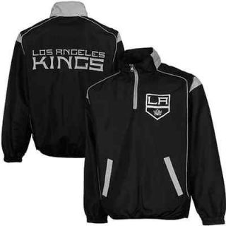 Los Angeles Kings Big Fan Quarter Zip Pullover Jacket   Black