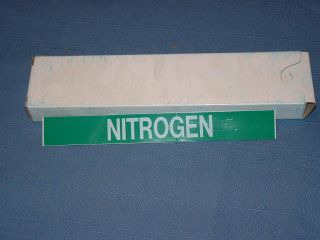 NITROGEN 20 Green White Letters Peel & Stick Adhesive Signage