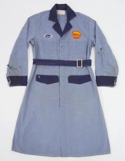 Vintage 50s Standard Overall TWO TONE Gas Station LONG Shop COAT
