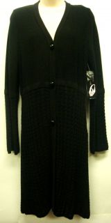 NWT Gorgeous Nine West Ibiza Black Sweater Dress sz Large Very Nice