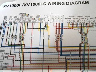 Yamaha OEM Factory Color Wiring Diagram Schematic 1984 XV1000 L LC