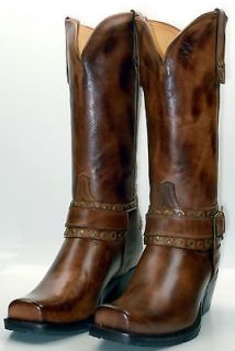 Charlie 1 Horse by Lucchese I4714 Womens Harness Boots Tostado Brown