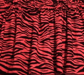 Zebra and Hot Pink Print Valance Curtain Window Treatment Kids