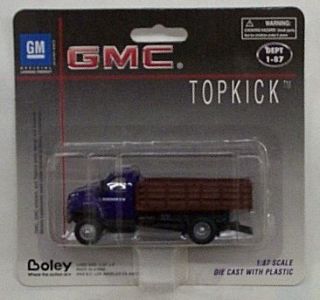 Boley HO 1/87 GMC TopKick Open Stake Bed Truck Blue & Wood 300720